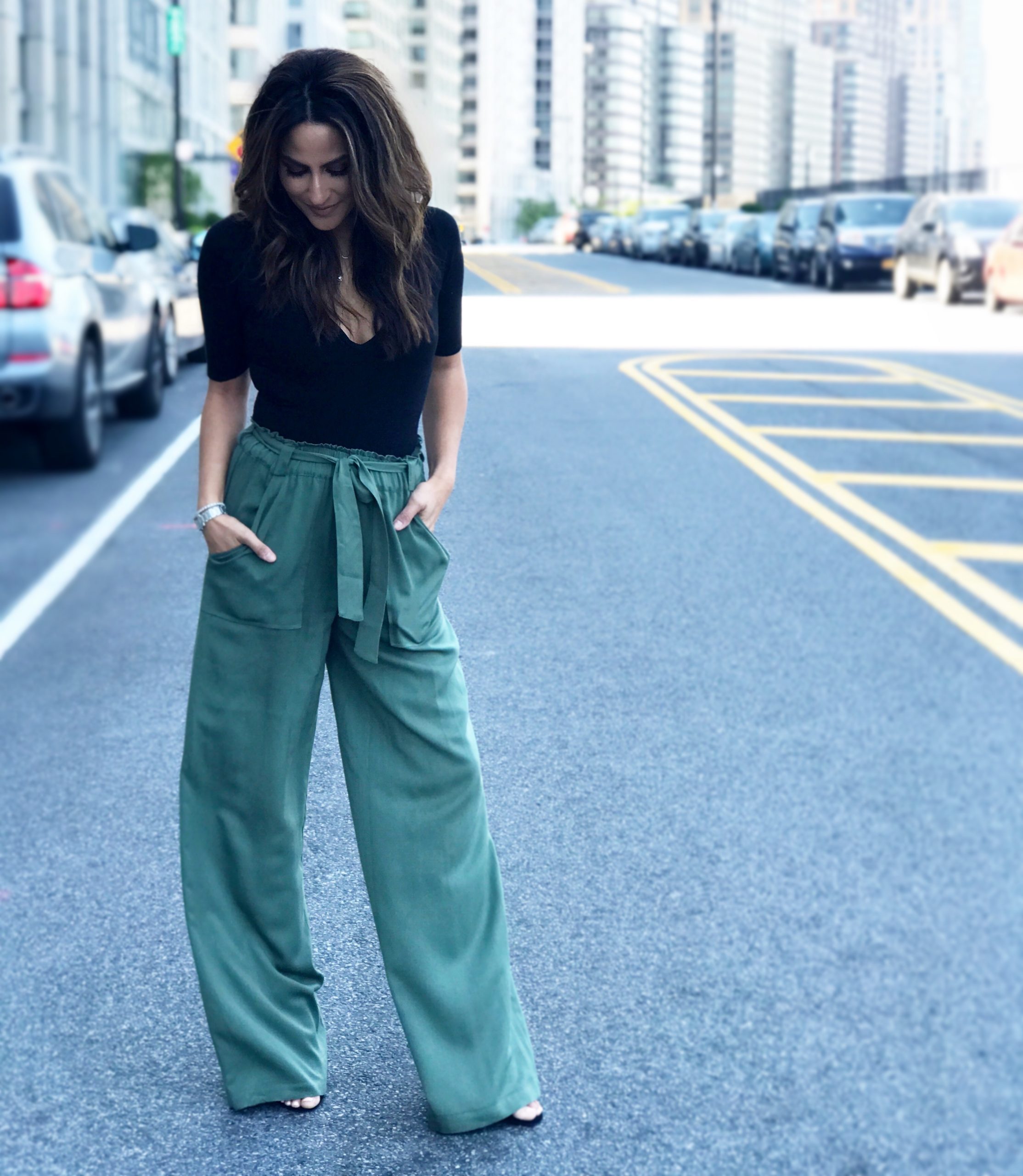 Spring ready: crop top + high waist pants